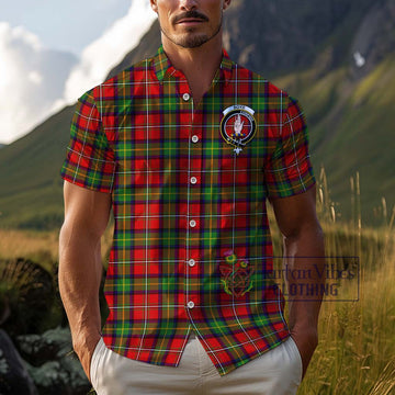 Boyd Tartan Cotton Hawaiian Shirt with Family Crest