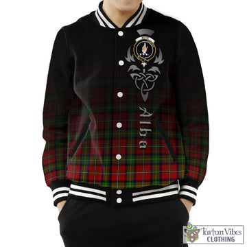 Boyd Tartan Baseball Jacket Featuring Alba Gu Brath Family Crest Celtic Inspired