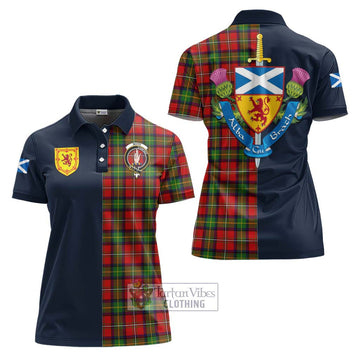 Boyd Tartan Women's Polo Shirt Alba with Scottish Lion Royal Arm Half Style