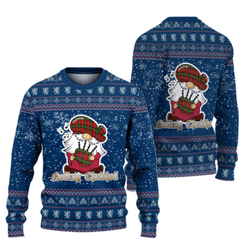 Boyd Clan Christmas Family Ugly Sweater with Funny Gnome Playing Bagpipes