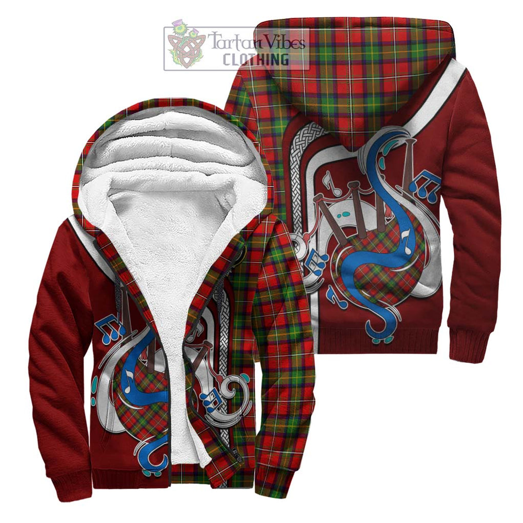 Boyd Tartan Sherpa Hoodie with Epic Bagpipe Style Unisex S - Tartanvibesclothing Shop