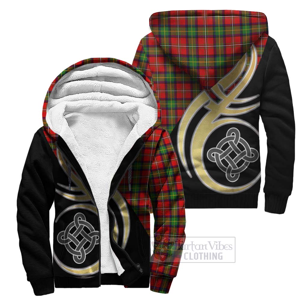 Boyd Tartan Sherpa Hoodie with Family Crest and Celtic Symbol Style Unisex S - Tartan Vibes Clothing