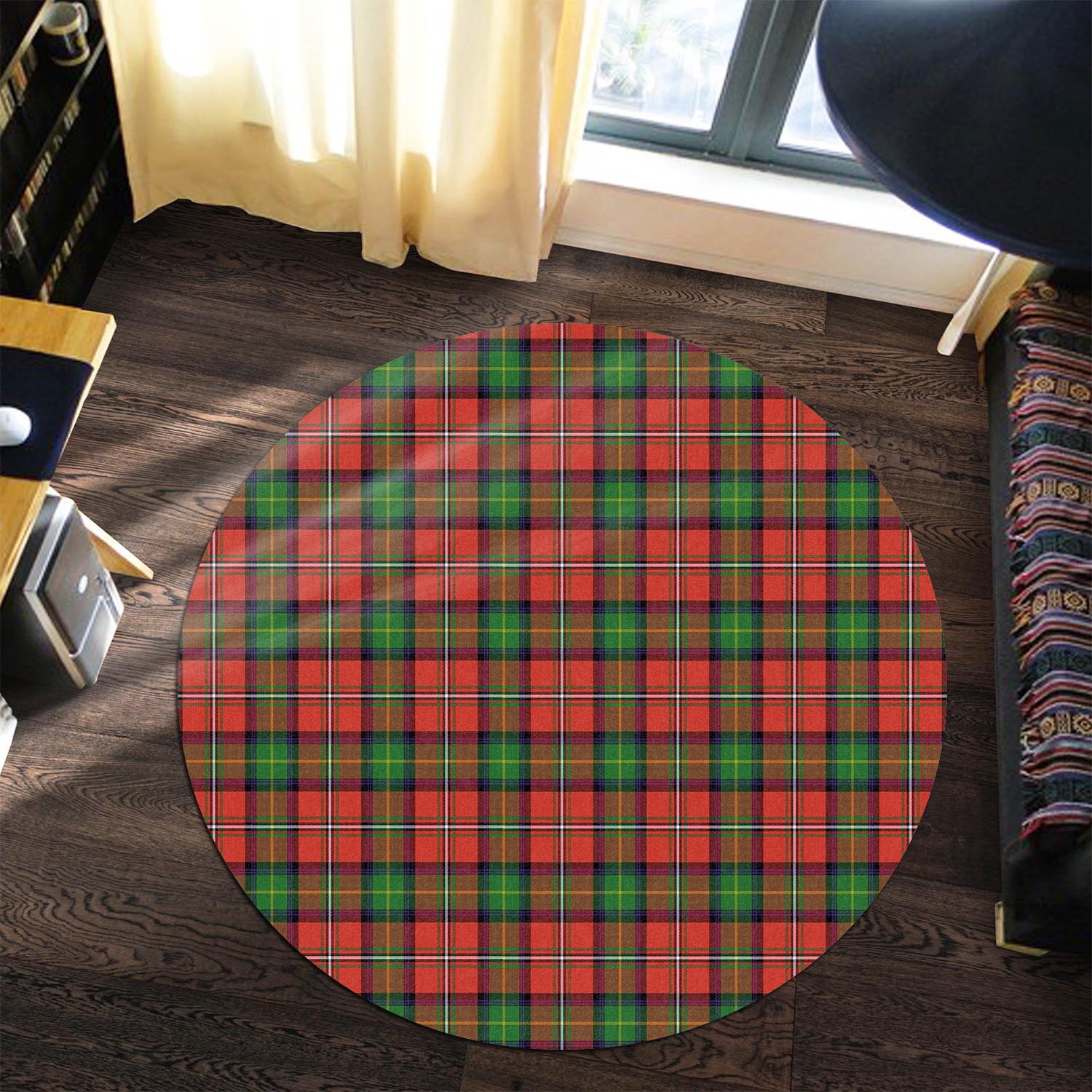 Boyd Modern Tartan Round Rug - Tartanvibesclothing