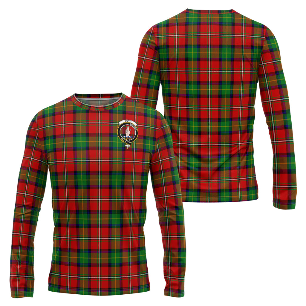 Boyd Modern Tartan Long Sleeve T-Shirt with Family Crest Unisex - Tartanvibesclothing