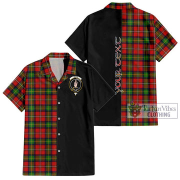 Boyd Tartan Short Sleeve Button Shirt with Family Crest and Half Of Me Style