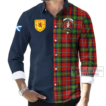 Boyd Tartan Long Sleeve Button Shirt Alba with Scottish Lion Royal Arm Half Style