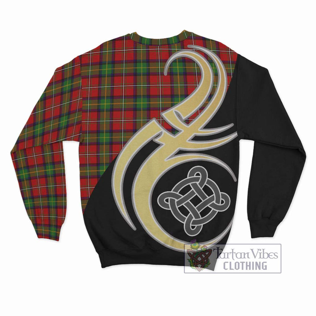 Boyd Tartan Sweatshirt with Family Crest and Celtic Symbol Style - Tartan Vibes Clothing