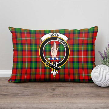 Boyd Tartan Pillow Cover with Family Crest