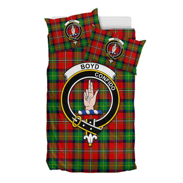 Boyd Tartan Bedding Set with Family Crest