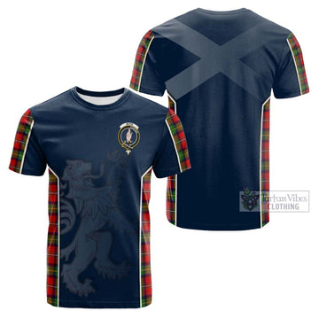 Boyd Tartan Cotton T-shirt with Family Crest and Lion Rampant Vibes Sport Style