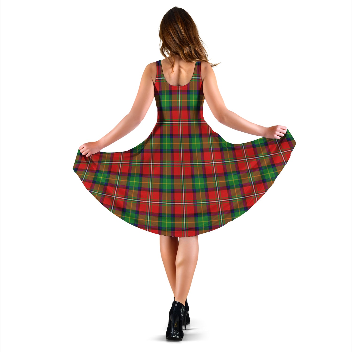 Boyd Modern Tartan Sleeveless Midi Womens Dress - Tartanvibesclothing