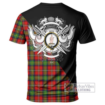 Boyd Tartan T-Shirt with Family Crest and Military Logo Style