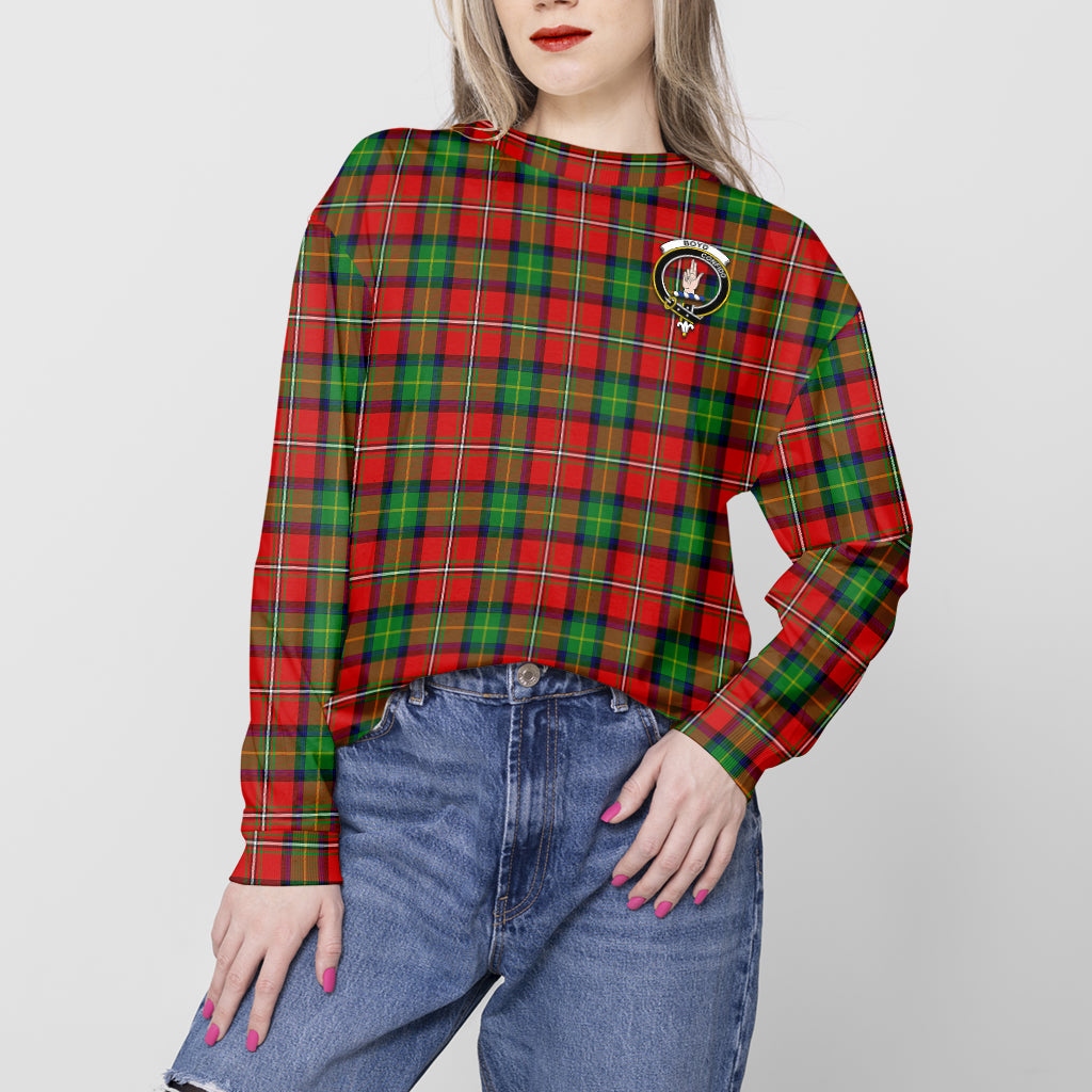 Boyd Tartan Sweatshirt with Family Crest - Tartan Vibes Clothing