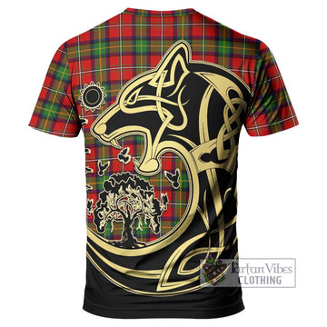 Boyd Tartan T-Shirt with Family Crest Celtic Wolf Style