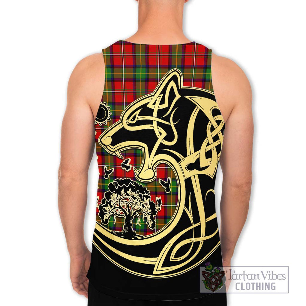 Boyd Tartan Men's Tank Top with Family Crest Celtic Wolf Style - Tartan Vibes Clothing