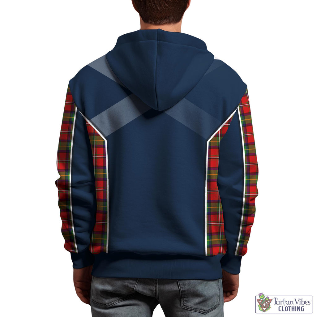 Tartan Vibes Clothing Boyd Modern Tartan Hoodie with Family Crest and Scottish Thistle Vibes Sport Style