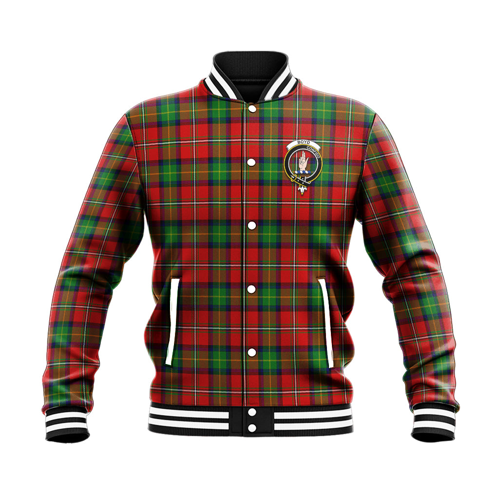 Boyd Tartan Baseball Jacket with Family Crest - Tartan Vibes Clothing