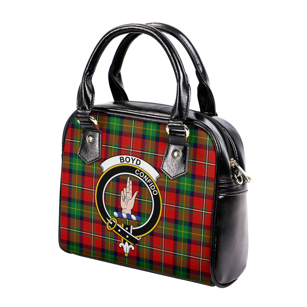 Boyd Modern Tartan Shoulder Handbags with Family Crest - Tartanvibesclothing