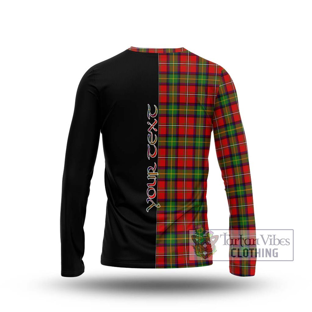 Boyd Tartan Long Sleeve T-Shirt with Family Crest and Half Of Me Style - Tartanvibesclothing Shop