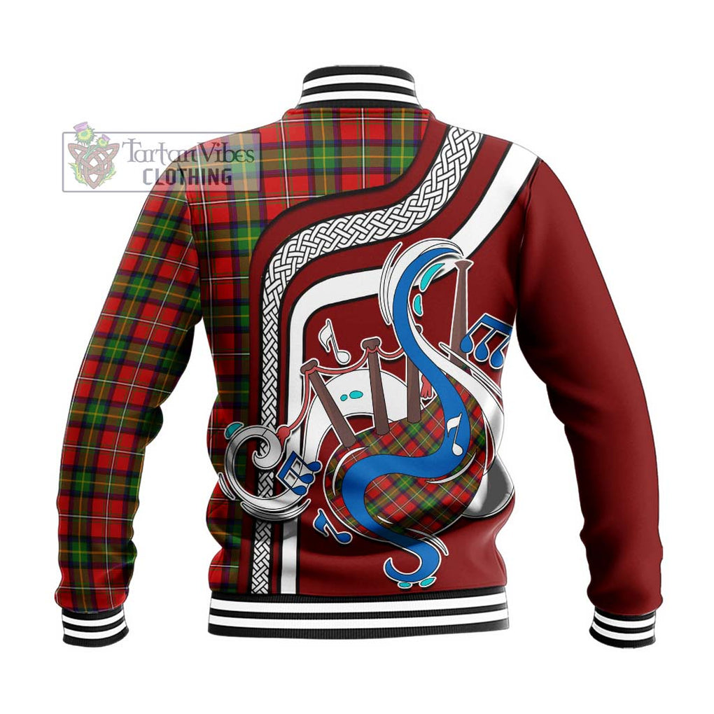 Tartan Vibes Clothing Boyd Modern Tartan Baseball Jacket with Epic Bagpipe Style