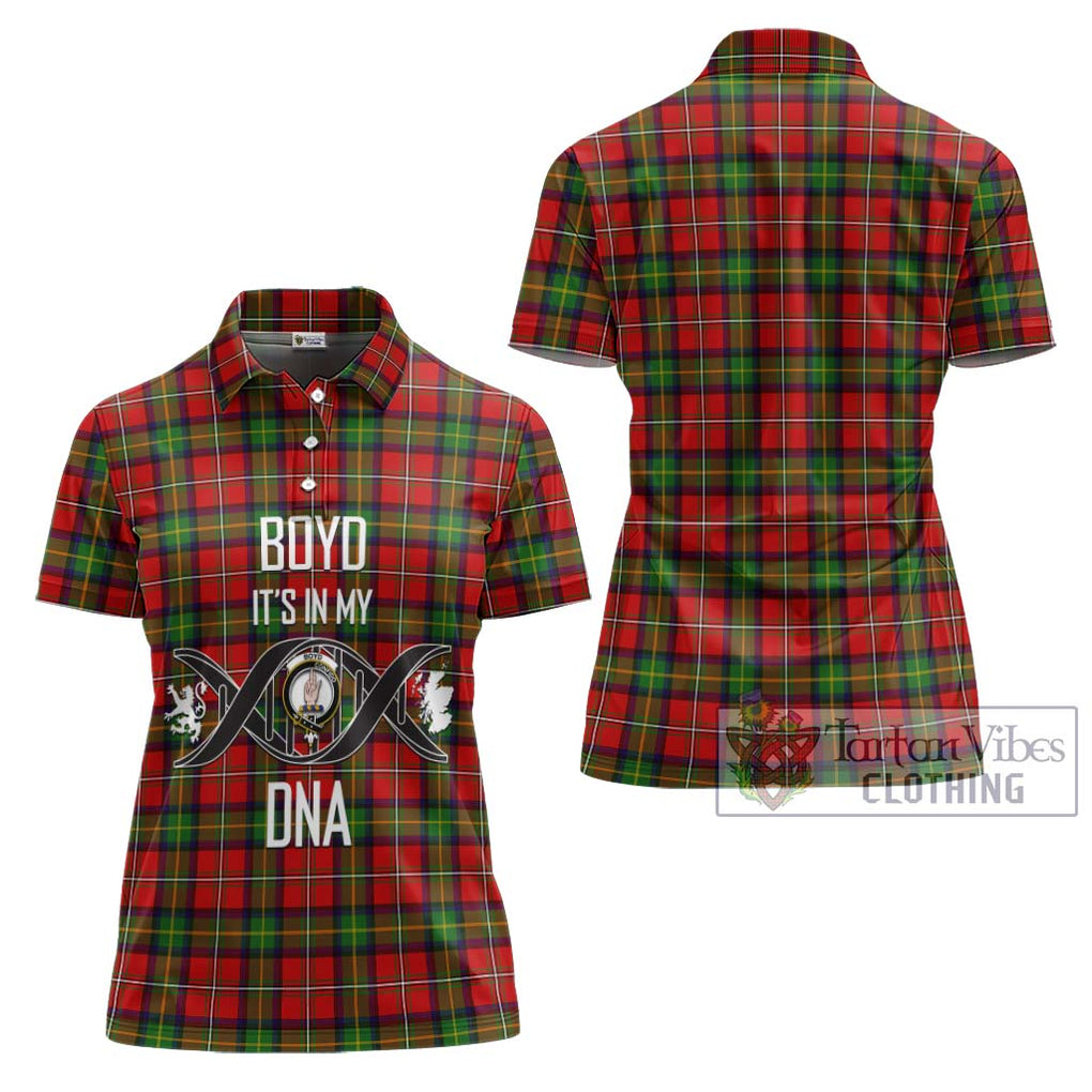 Boyd Tartan Women's Polo Shirt with Family Crest DNA In Me Style - Tartanvibesclothing Shop