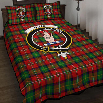 Boyd Tartan Quilt Bed Set with Family Crest