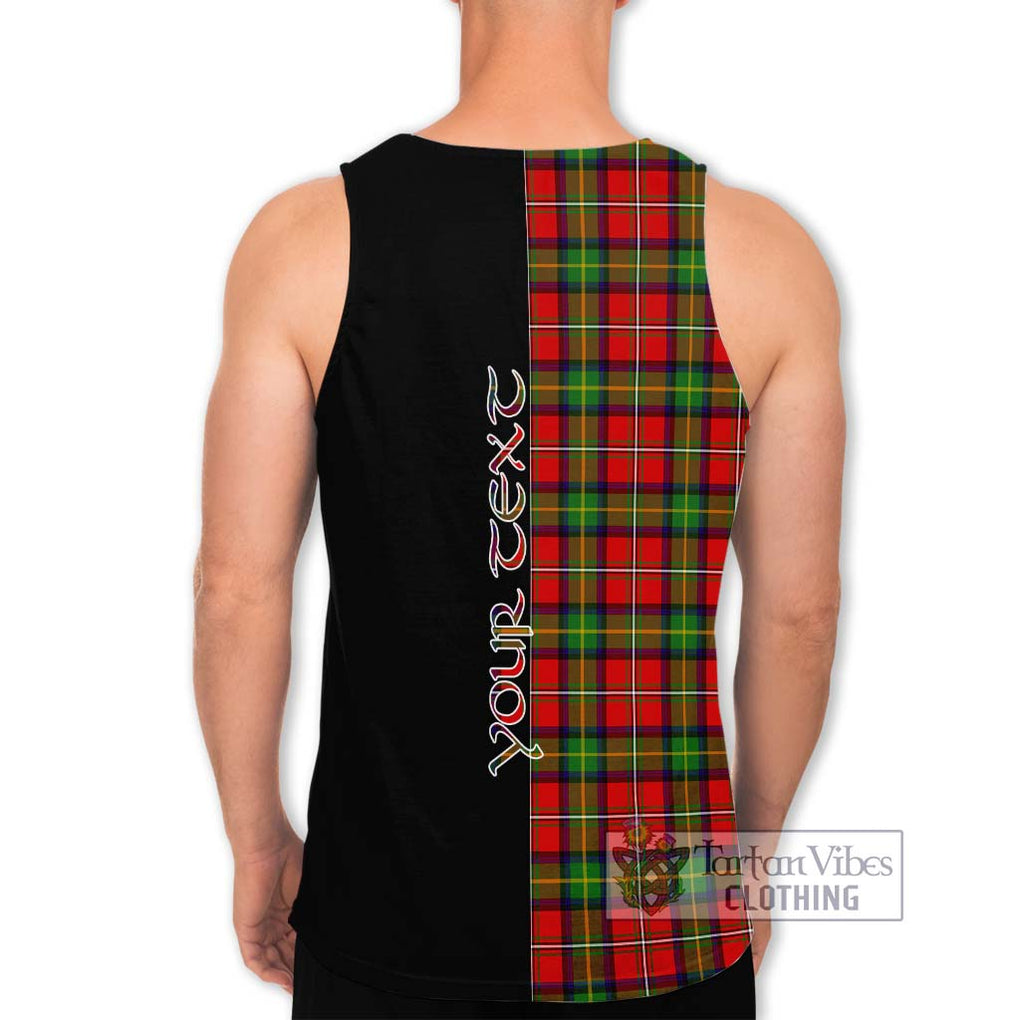 Boyd Tartan Men's Tank Top with Family Crest and Half Of Me Style - Tartanvibesclothing Shop