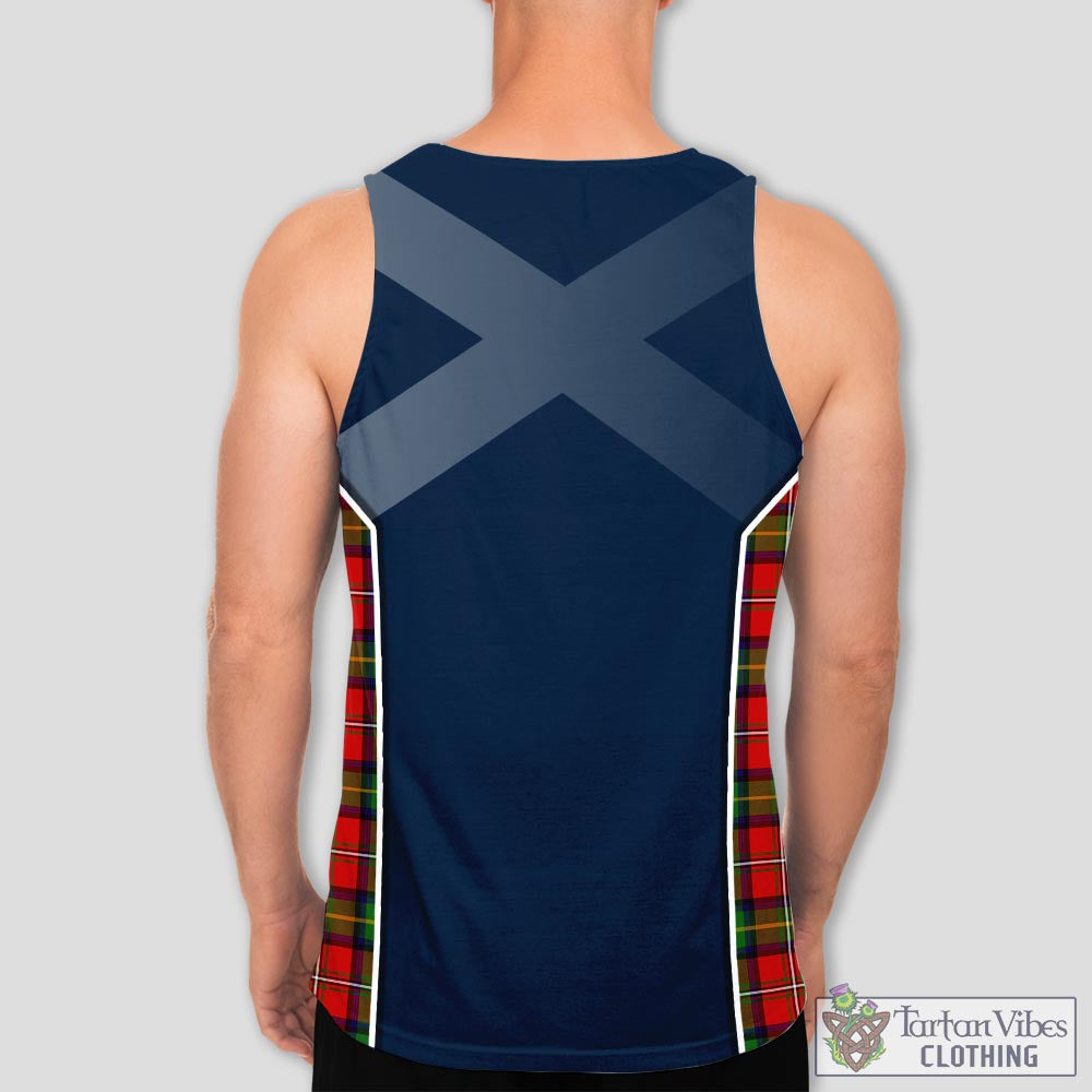 Tartan Vibes Clothing Boyd Modern Tartan Men's Tanks Top with Family Crest and Scottish Thistle Vibes Sport Style