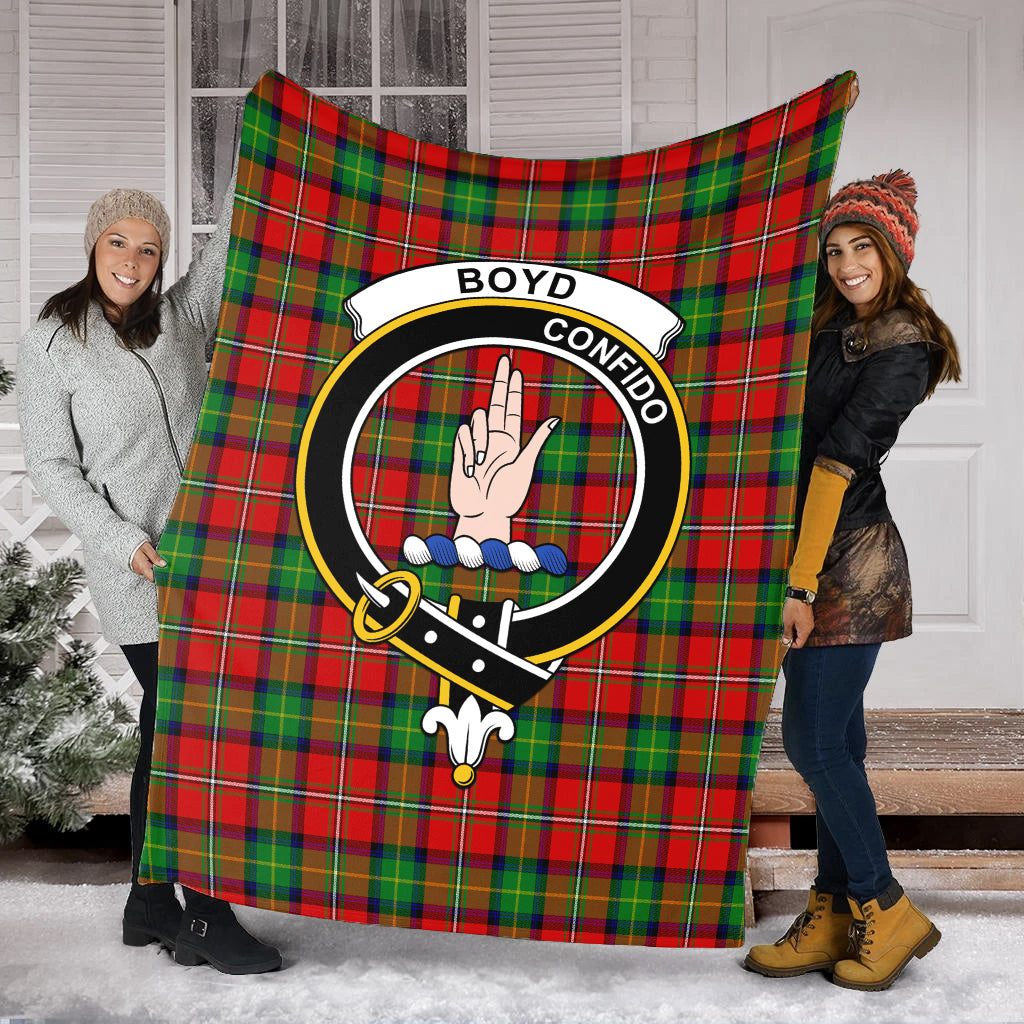 Boyd Tartan Blanket with Family Crest - Tartan Vibes Clothing