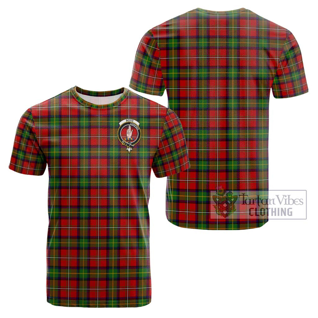 Boyd Tartan Cotton T-Shirt with Family Crest Kid's Shirt - Tartanvibesclothing Shop