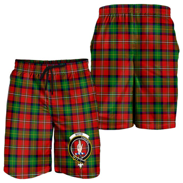 Boyd Tartan Mens Shorts with Family Crest