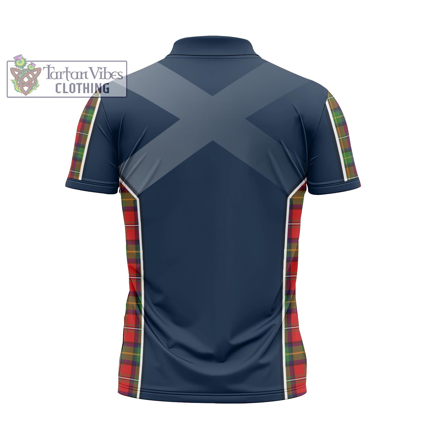 Tartan Vibes Clothing Boyd Modern Tartan Zipper Polo Shirt with Family Crest and Lion Rampant Vibes Sport Style