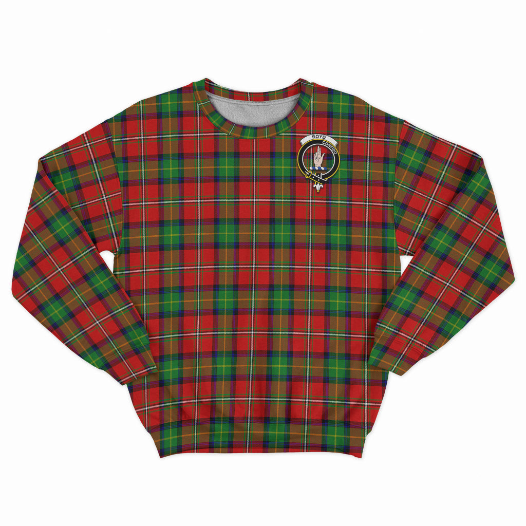 Boyd Tartan Sweatshirt with Family Crest - Tartan Vibes Clothing