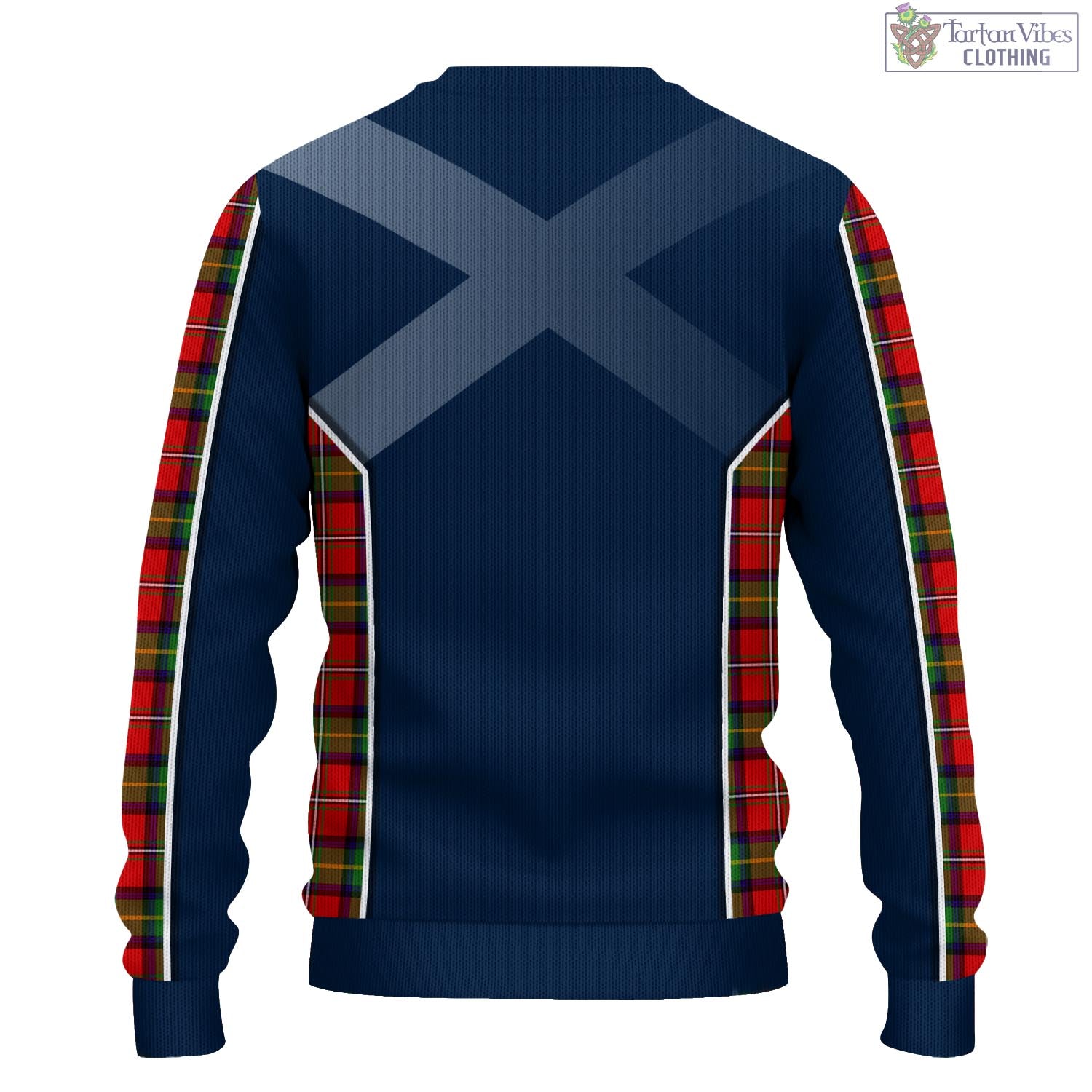 Tartan Vibes Clothing Boyd Modern Tartan Knitted Sweatshirt with Family Crest and Scottish Thistle Vibes Sport Style