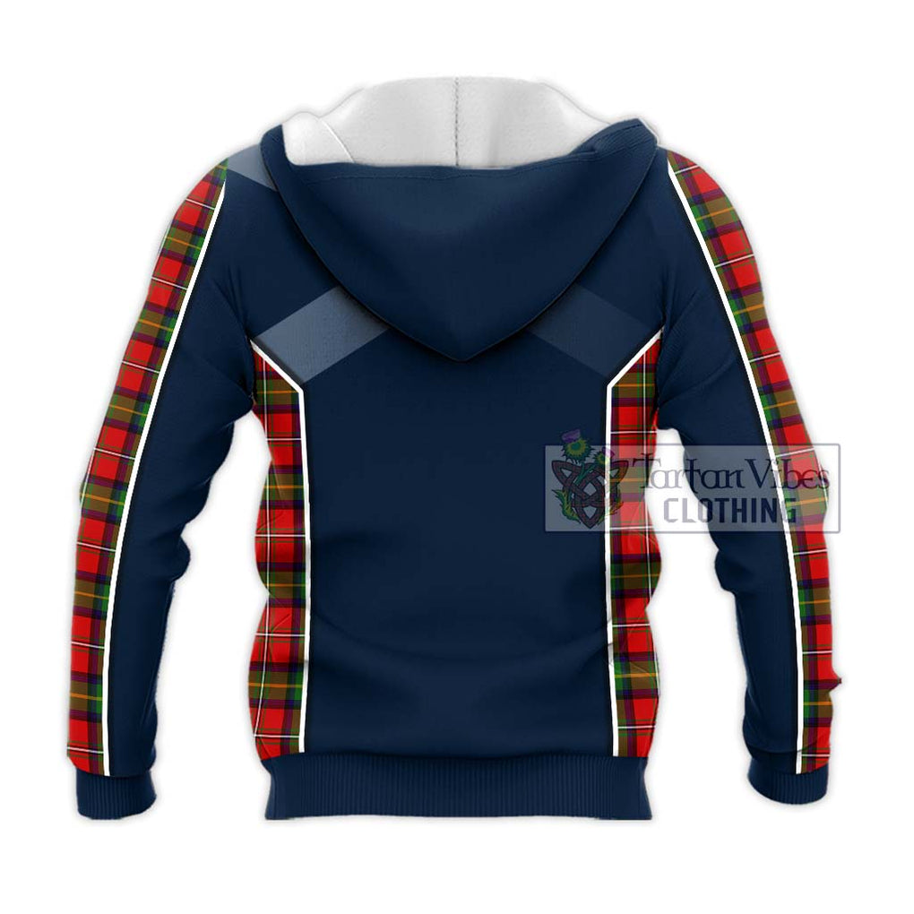 Boyd Tartan Knitted Hoodie with Family Crest and Lion Rampant Vibes Sport Style - Tartan Vibes Clothing