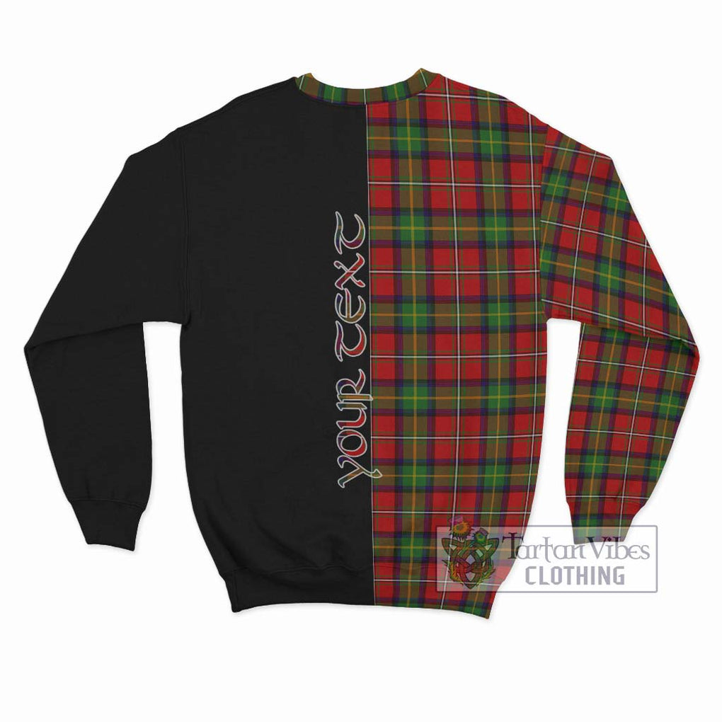 Boyd Tartan Sweatshirt with Family Crest and Half Of Me Style - Tartanvibesclothing Shop