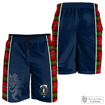 Boyd Tartan Men's Shorts with Family Crest and Lion Rampant Vibes Sport Style