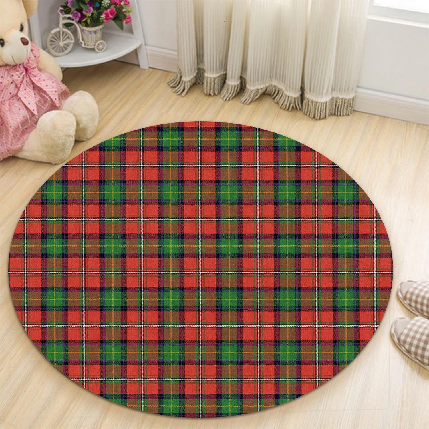 Boyd Modern Tartan Round Rug - Tartanvibesclothing