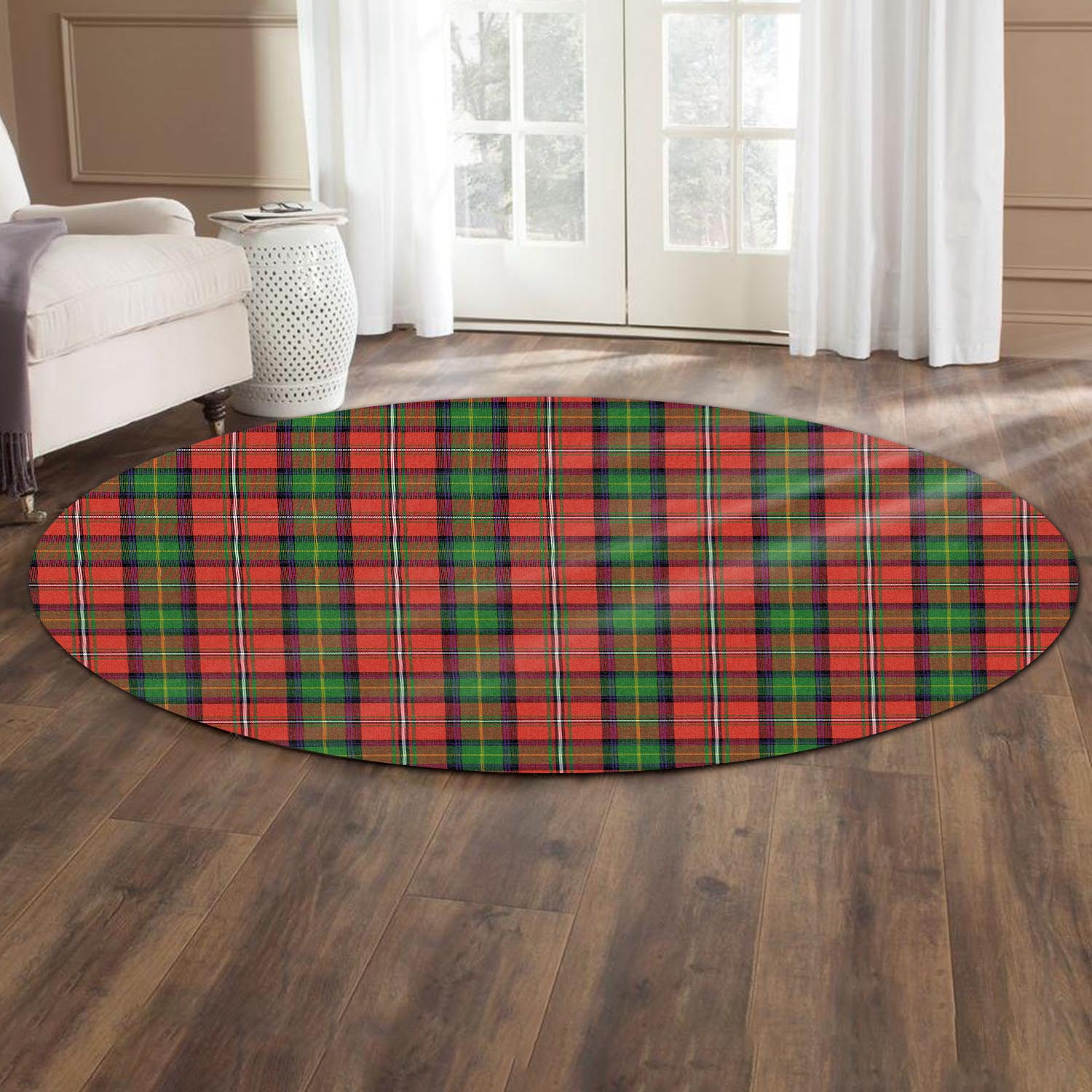 Boyd Modern Tartan Round Rug - Tartanvibesclothing