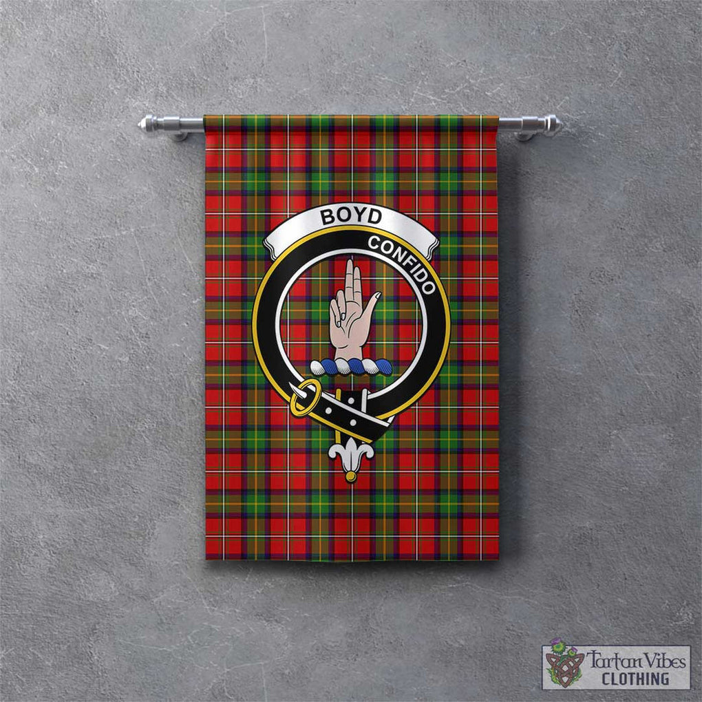 Tartan Vibes Clothing Boyd Modern Tartan Gonfalon, Tartan Banner with Family Crest