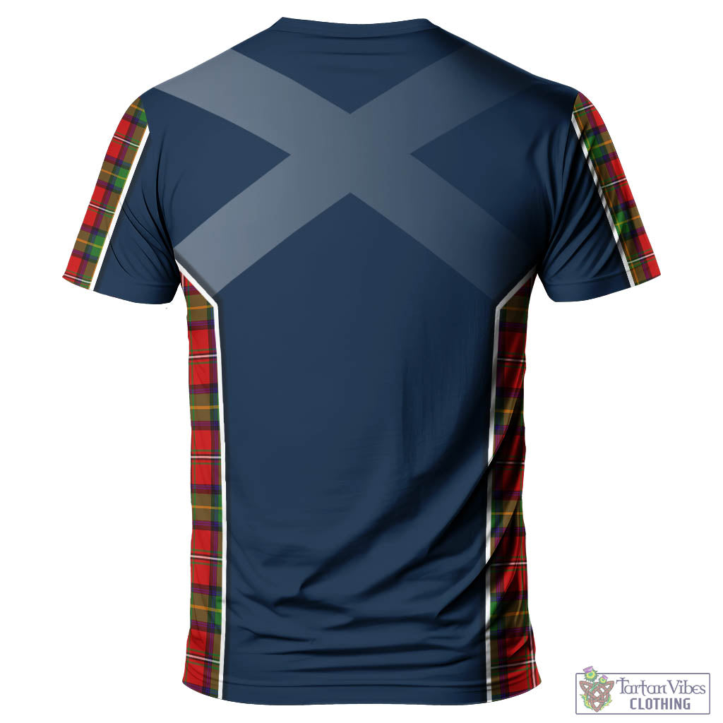 Tartan Vibes Clothing Boyd Modern Tartan T-Shirt with Family Crest and Scottish Thistle Vibes Sport Style