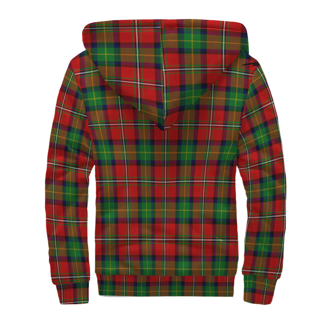 Boyd Modern Tartan Sherpa Hoodie with Family Crest - Tartanvibesclothing