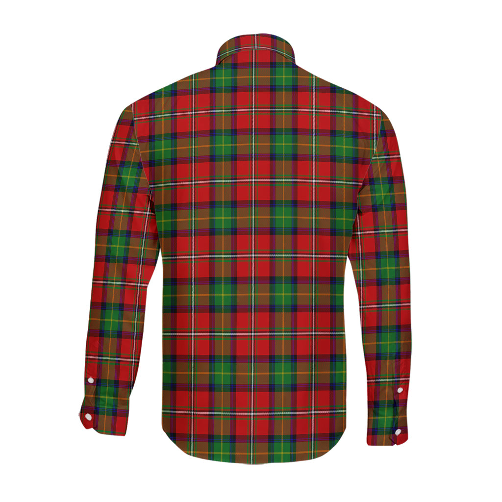 Boyd Tartan Long Sleeve Button Up Shirt with Family Crest - Tartan Vibes Clothing