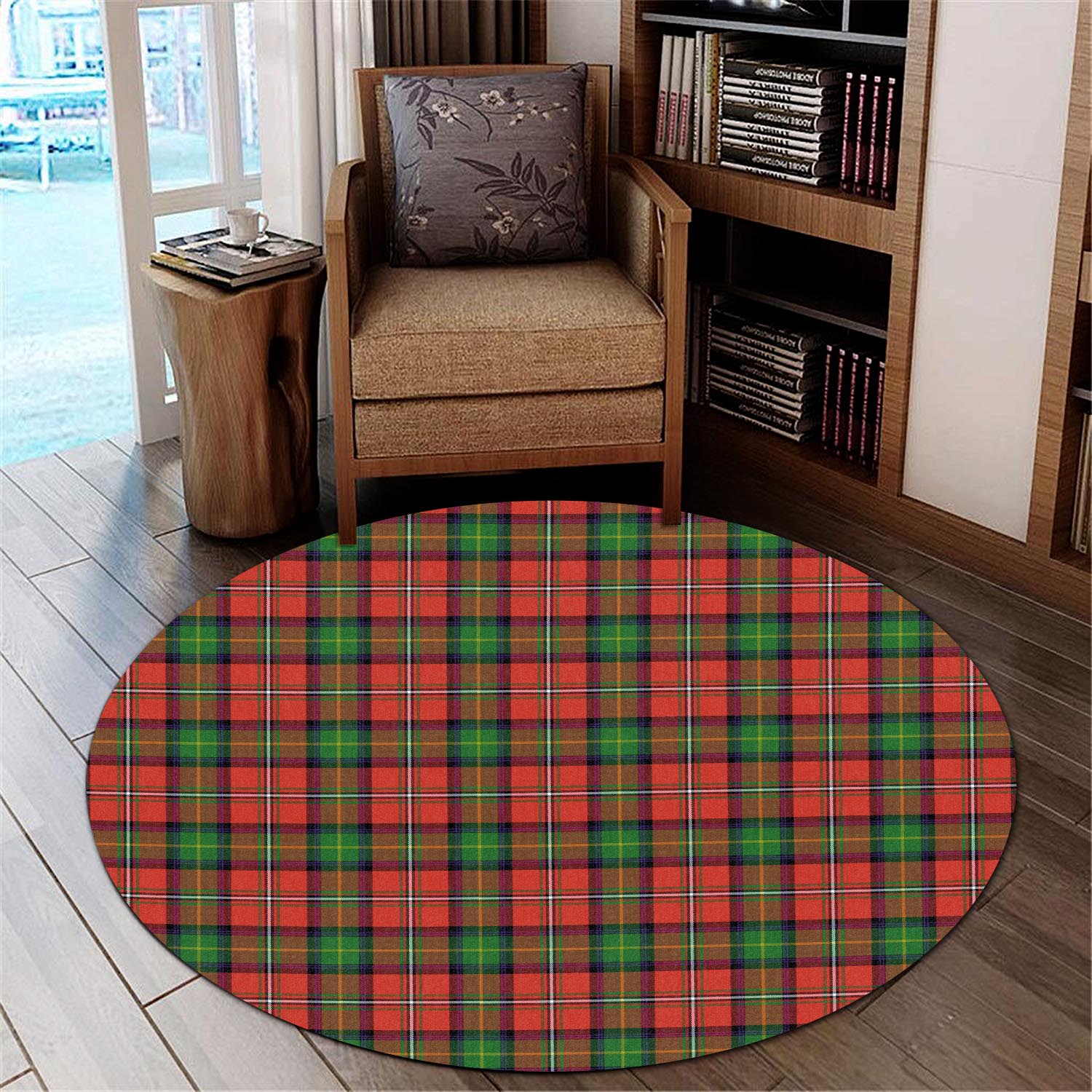 Boyd Modern Tartan Round Rug - Tartanvibesclothing