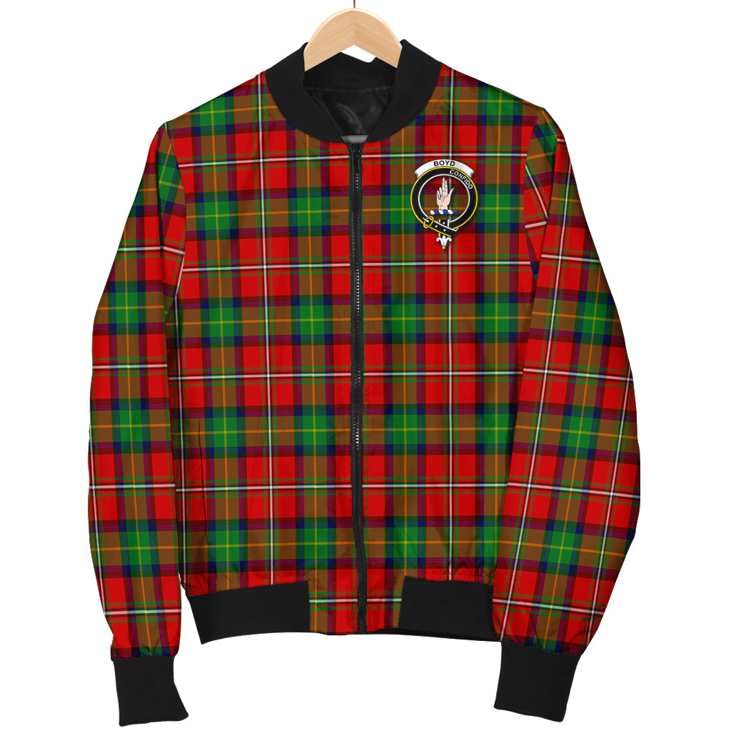 Boyd Modern Tartan Bomber Jacket with Family Crest - Tartanvibesclothing