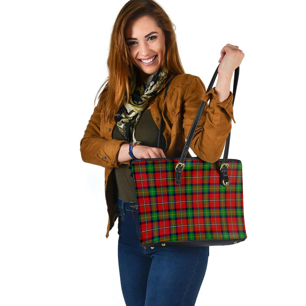 Boyd Modern Tartan Leather Tote Bag - Tartanvibesclothing