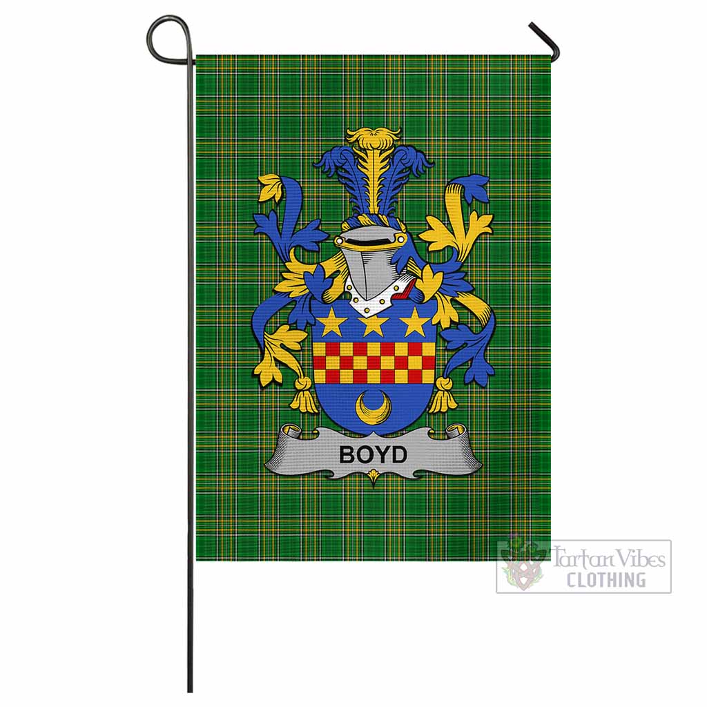 Tartan Vibes Clothing Boyd of Danson Irish Clan Flag with Coat of Arms