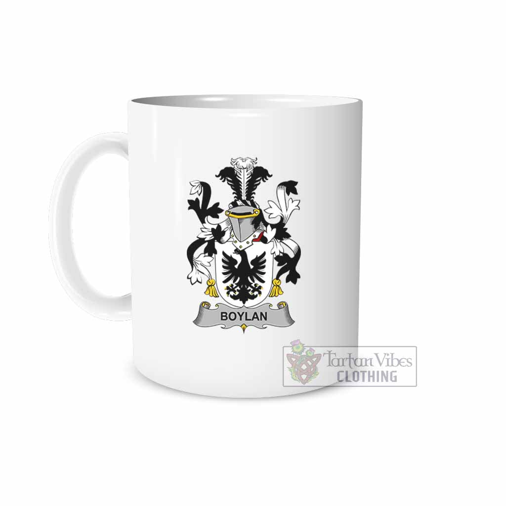 Boylan Irish Clan Coat of Arms Ceramic Mug White - 2D-tartanvibesclothing
