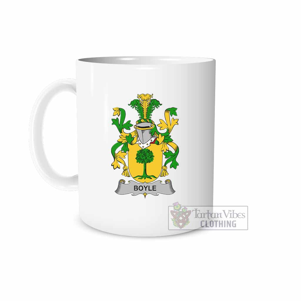 Tartan Vibes Clothing Boyle Irish Clan Coat of Arms Ceramic Mug