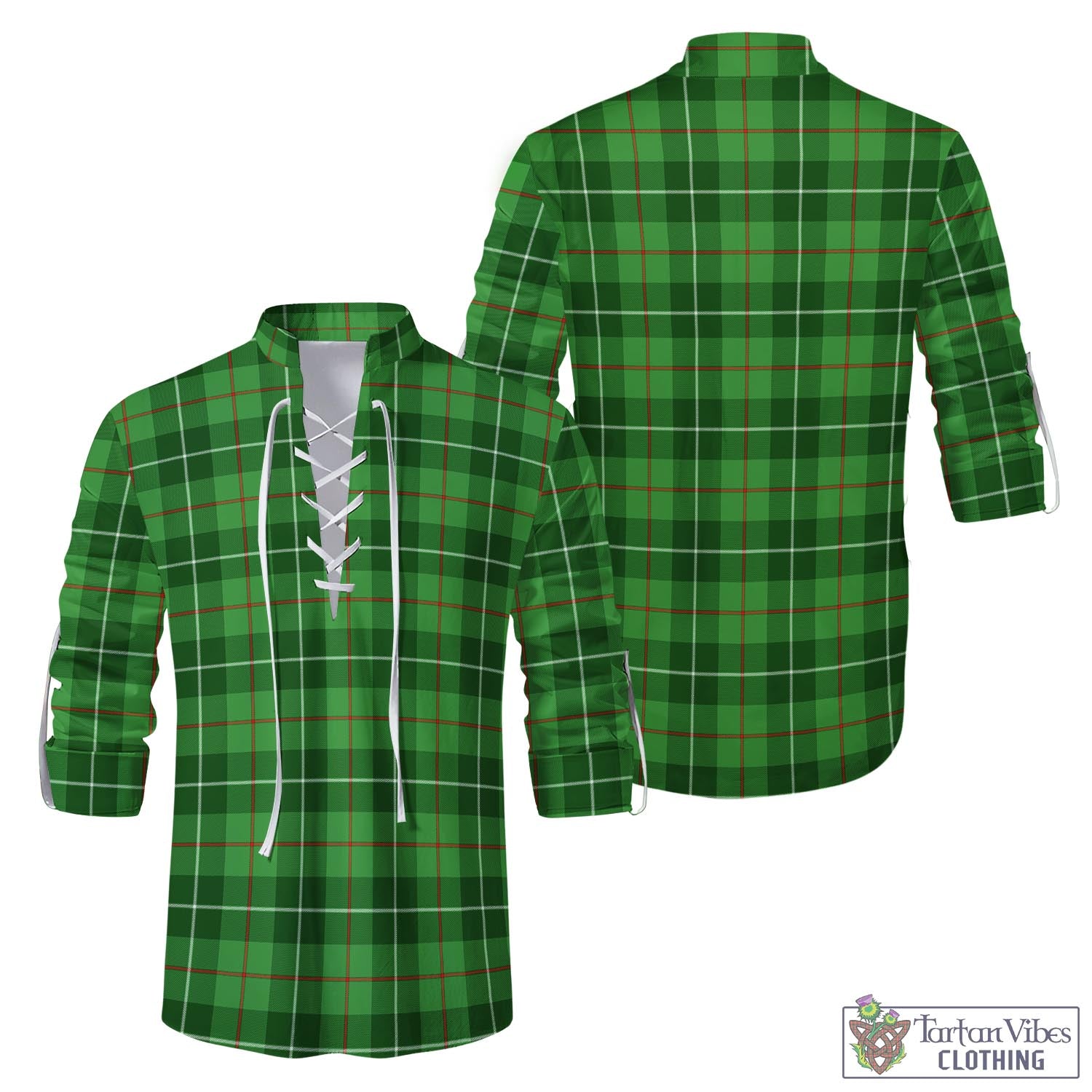 Tartan Vibes Clothing Boyle Tartan Men's Scottish Traditional Jacobite Ghillie Kilt Shirt